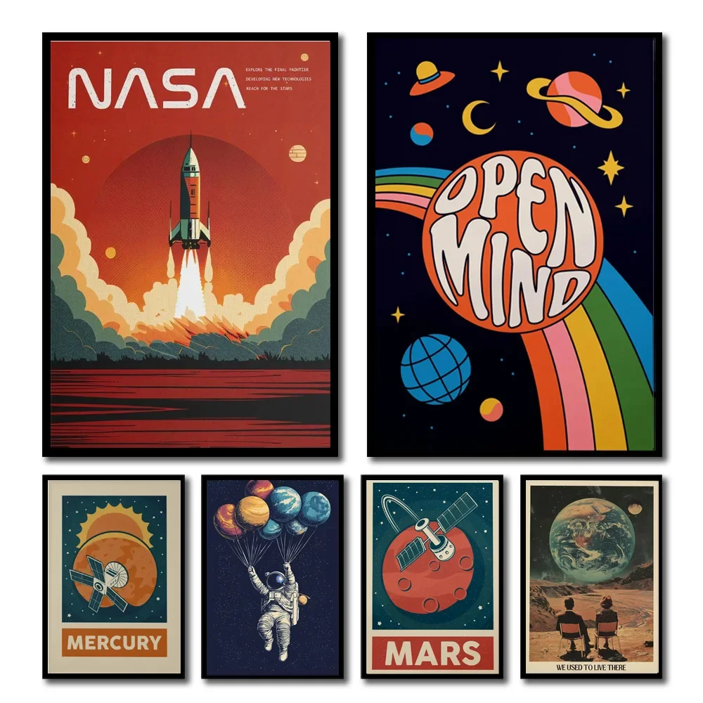 Star Map Poster - 1pc Retro Solar System Planet Space