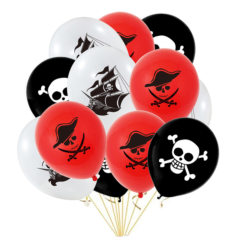 Science Of Happiness - 12PCS Pirate Theme Party Balloon Skeleton