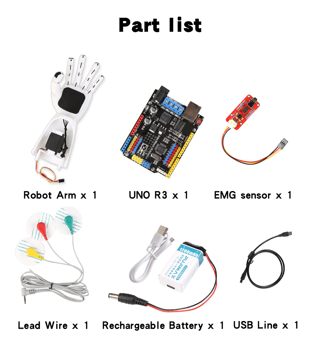 EMG Sensor Robotic Arm Electri - Science Robot recension och pris