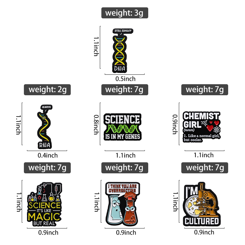 Chemical Structure Enamel Pins - Science Buddies recension och pris
