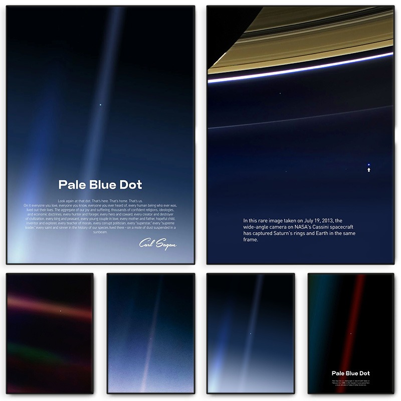 Pale Blue Dot Print Poster Voy - Star Map Poster recension och pris