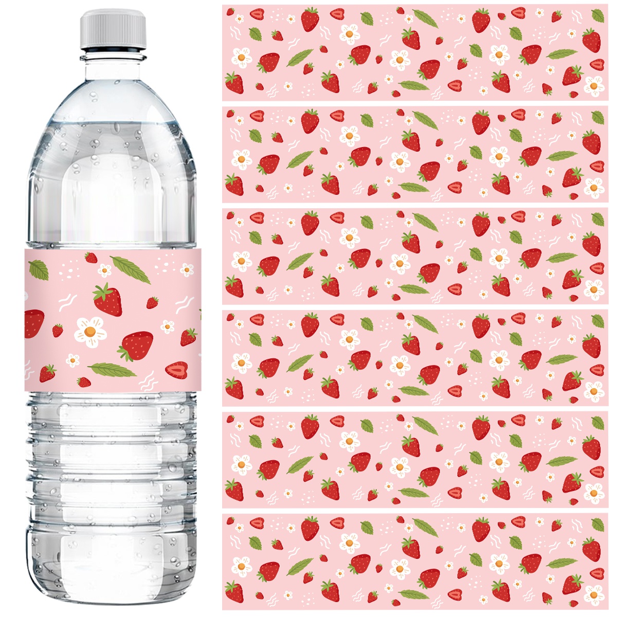 10pcs Strawberry Water Bottle  - Science Of Happiness recension och pris